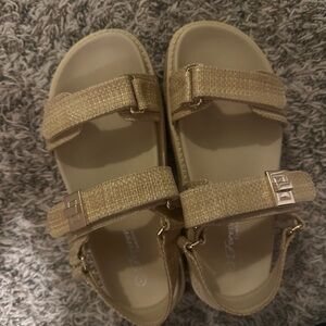 Gold Strappy Sandals